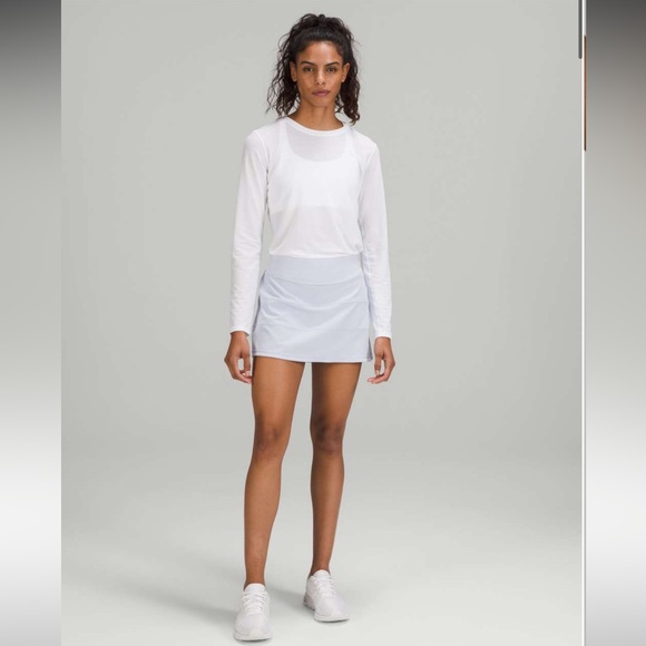 Lululemon Pace Rival Mid-Rise Skirt in Pastel Blue Size 10 - Picture 15 of 16